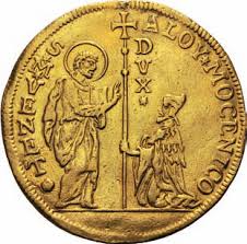 il Doge in ginocchio davanti a San Marco, anche nelle monete antiche