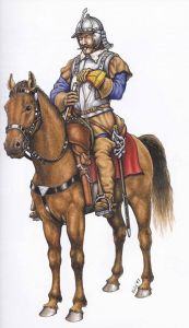 Generalmente vi era  per ciascuna compagnia di cappelletti a cavallo. Aveva l'incarico della trasmissione degli ordini col suo strumento.
